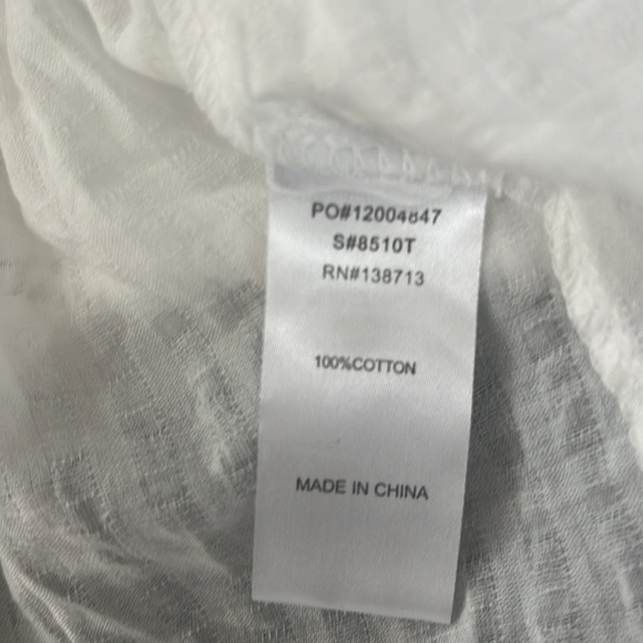 For & Rae Asymmetrical White Cotton Top Size S - Picture 5 of 6